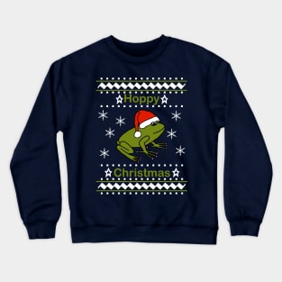 Frog says Hoppy Christmas Crewneck Sweatshirt